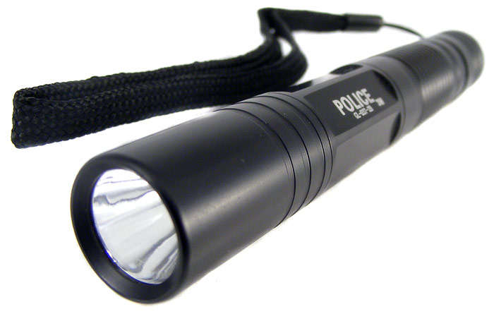 EXTENDABLE SUPERBRIGHT 3w LED Aluminium Torch! 1or2 Batteries!