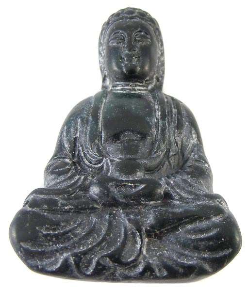 Old Authentic Tibetan Black Jade Buddha!