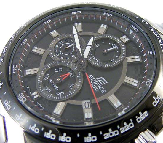 CASIO EDIFICE Tachymeter IP100m s/s Chronograph