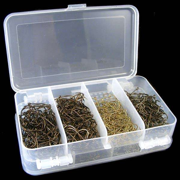 EXCLUSIVE selection 1000 MUSTAD HOOKS in Doublesided Box no.1-10!