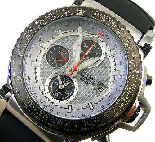 PULSAR by SEIKO Carbon Fibre Flight Computer Slide Rule Chronograph!