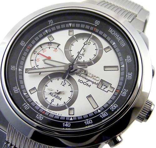 SEIKO MotorSport Alarm Dual Time Tachymeter Chronograph