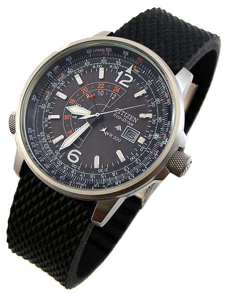 CITIZEN Promaster Dual Time Pilot Sliderule Eco-Drive Nighthawk! **R6599.00**