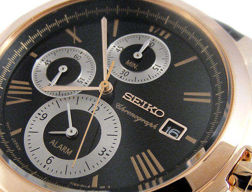 SEIKO  Dressy Rose Gold Alarm Chronograph!