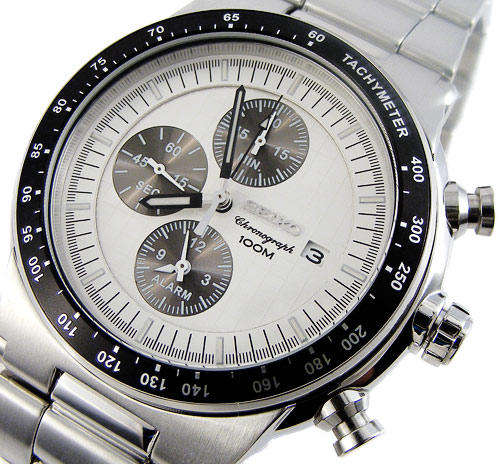 SEIKO Sporty Tachymeter Alarm Dual Time Chronograph