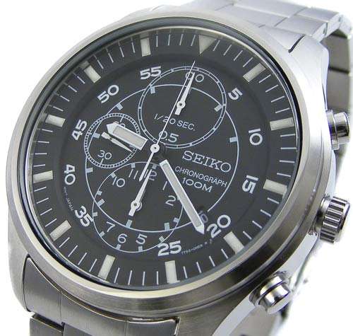 SEIKO Big Dial 1/20 SEC CHRONOGRAPH-Seiko box, manual and international warranty