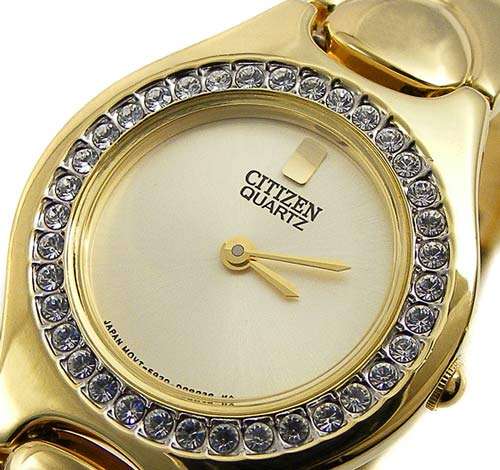 CITIZEN Ladies GoldTone Swarovski Crystal Quartz! *R2399*