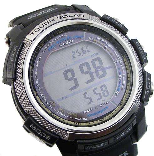 2010 CASIO PROTREK PRG200 3 Sensor Solar - Ultra Thin 11.3mm!