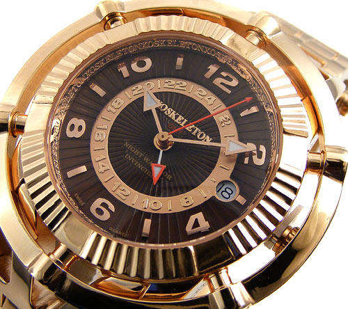XOSkeleton Swiss Ronda Rose Gold Night Warrior Invincible GMT! Only 888 pieces worldwide! *R15,000*