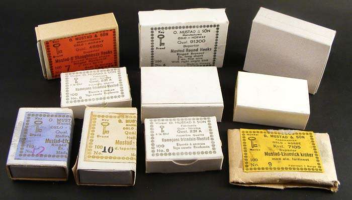 MUSTAD EXCLUSIVE selection 1000 LIGHT TACKLE HOOKS in original boxes!