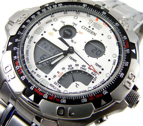 NEW CITIZEN PROMASTER WINGMAN Thermometer alarm Worldtime Chronograph