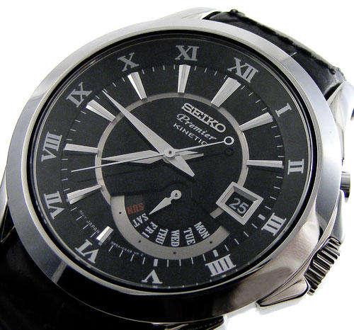 SEIKO PREMIER KINETIC SAPPHIRE 6 Month Power Reserve Elite Dress Watch