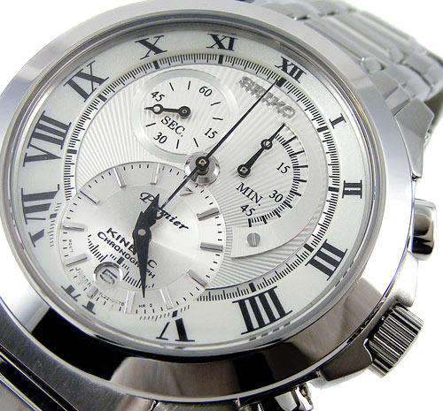 SEIKO PREMIER KINETIC SAPPHIRE CHRONOGRAPH Elite Dress Watch