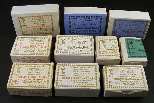 MUSTAD EXCLUSIVE selection 1000 MEDIUM/LIGHT TACKLE HOOKS in original boxes!