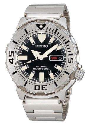SEIKO BLACK MONSTER S/S AUTOMATIC SCUBA 200m DIVER