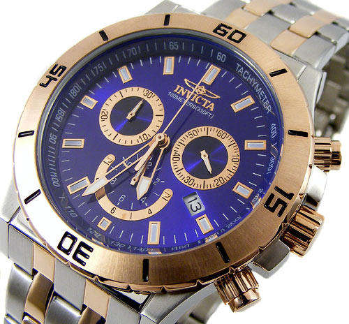 INVICTA TT SWISS Tachymeter TT Rose Gold CHRONOGRAPH *R5899* with box, manual, warranty!