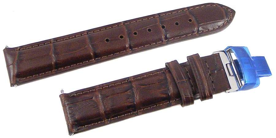 GENUINE TISSOT LEATHER/DEPLOYMENT CLASP REPLACEMENT BAND - Brown