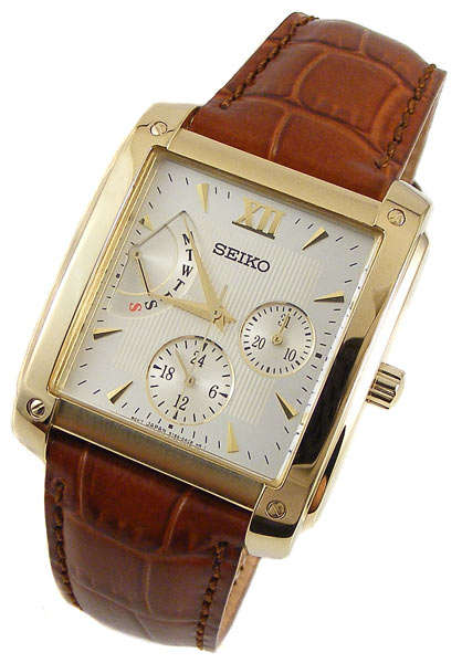 Elegant SEIKO Masterpiece Roman FLYBACK Goldtone Gents!!