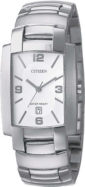 CITIZEN Ladies Brushed Stainless Quartz Date