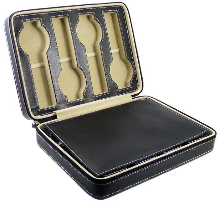 Quality Genuine Leather Watch Travel/Storage Case for eight watches.