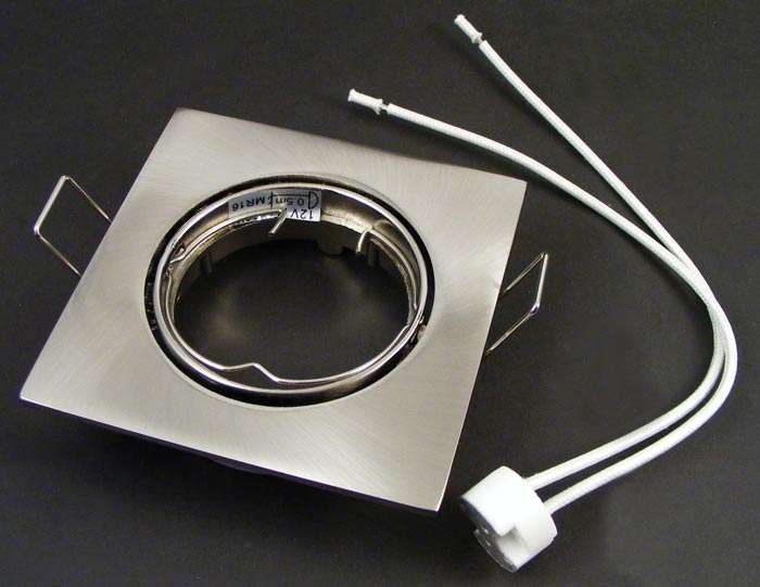 Set of 10 New in the box Aluminium Swivel Satin Chrome DOWNLIGHTERS