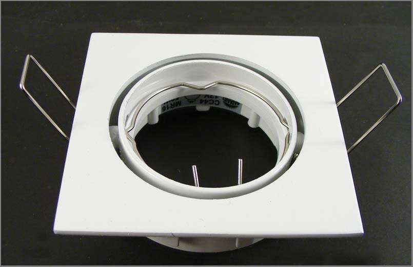 New Radiant Square Cast Aluminium tiltable 12v Downlighters - White Epoxy