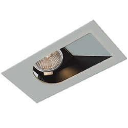 Set of 2 SPAZIO Aluminium/steel Tilt Rectangular 50W 12V DOWNLIGHTERS