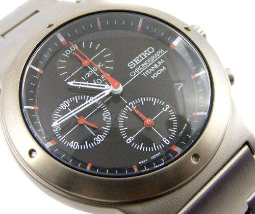 SEIKO Brushed TITANIUM 1/20 sec CHRONOGRAPH!