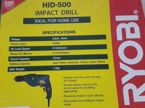 RYOBI Impact Drill - 500W