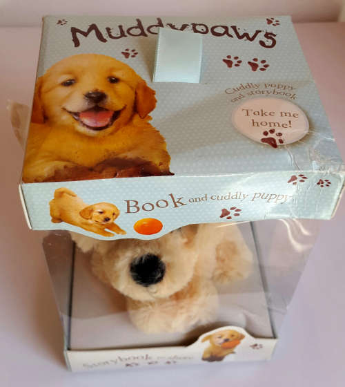 Muddy Paws Book and Cuddly Puppy - Brand New