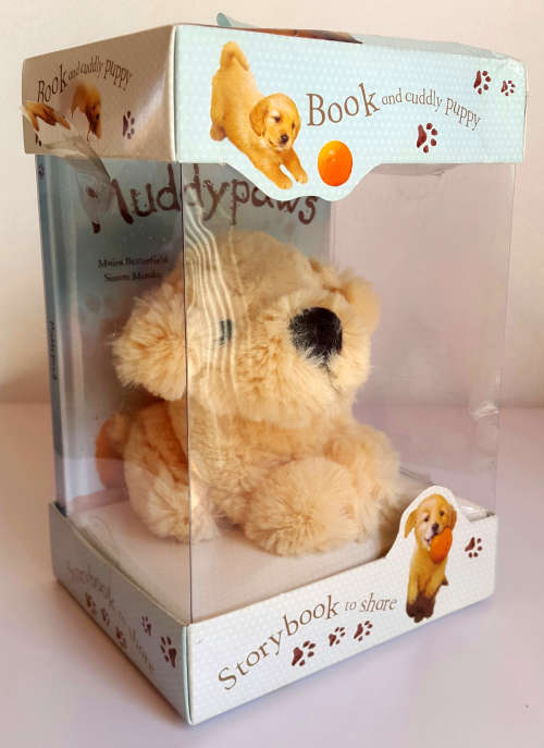 Muddy Paws Book and Cuddly Puppy - Brand New