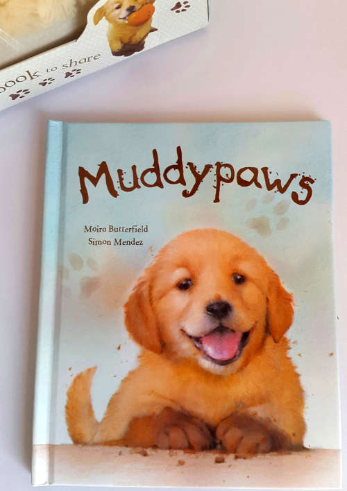 Muddy Paws Book and Cuddly Puppy - Brand New