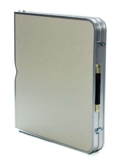 Portable Folding Camping Table, Height Adjustable Aluminum with Carry Handle