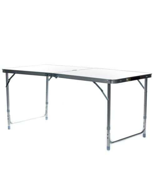Portable Folding Camping Table, Height Adjustable Aluminum with Carry Handle
