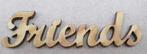 Wood blank laser cutout  - Friends