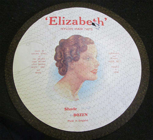 4 Dozen Vintage Elizabeth Nylon Hair Nets on Card - Mid Brown