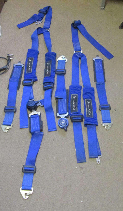 Pair of Willans 3 Point Quick Release Motor Racing Harness / Seatbelts