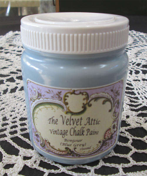The Velvet Attic - Vintage Chalk Paint 250ml - Bonjour (Blue Grey)
