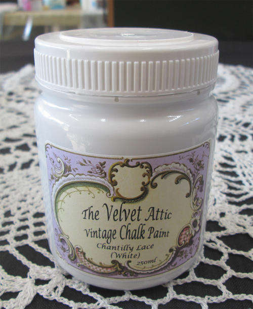 The Velvet Attic - Vintage Chalk Paint 250ml - Chantilly Lace (White)