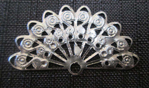 The Velvet Attic - Metal Filigree Embellishment  - Fan