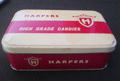 Harpers High Grade Candies Hinged Tin