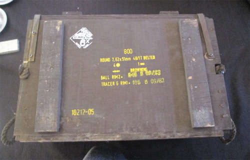 Wooden Browning Ammunition Box