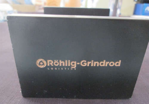 Rohlig-Grindrod Logistics Set of 4 Glass Photo Coaster in Holder