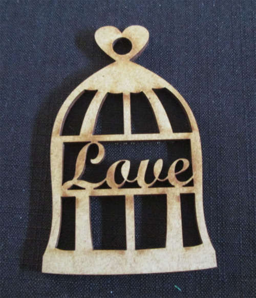 The Velvet Attic - Wood blank laser cutout - Birdcage Love