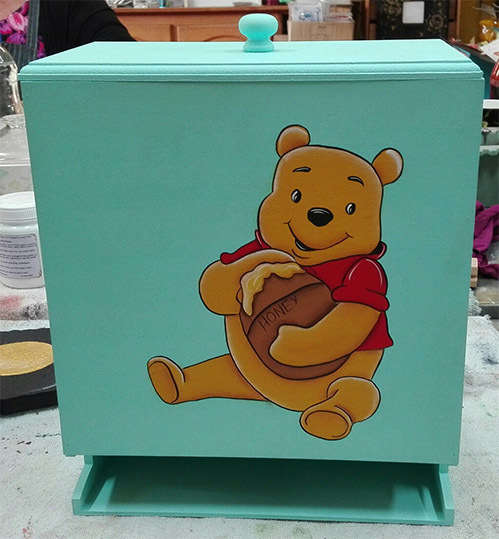 The Velvet Attic - Wood blank MDF - Nappy Dispenser with Lid