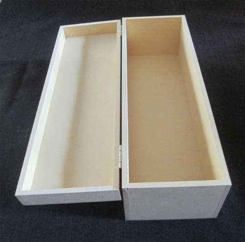 The Velvet Attic - Wood blank MDF - Wine Box Single - Hinged