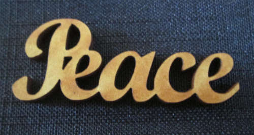 The Velvet Attic - Wood blank laser cutout  - Peace