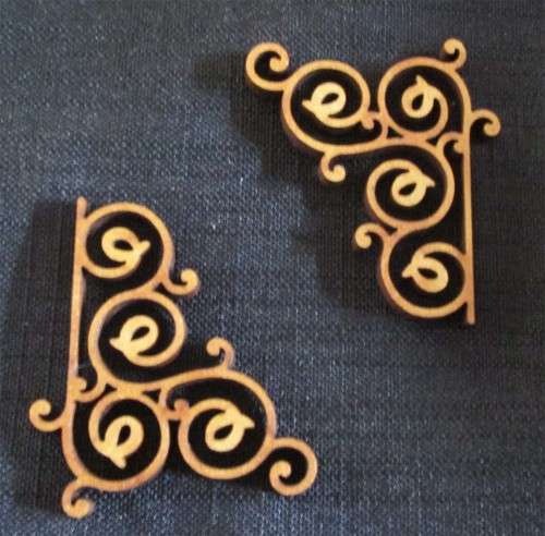 The Velvet Attic - Wood blank laser cutout  - Leche Corners (2 of)