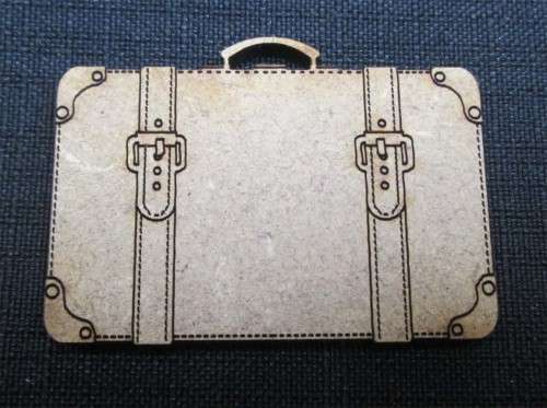 The Velvet Attic - Wood blank laser cutout  - Suitcase with Detail
