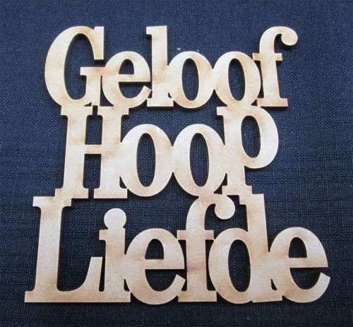 The Velvet Attic - Wood blank laser cutout  - Geloof Hoop Liefde